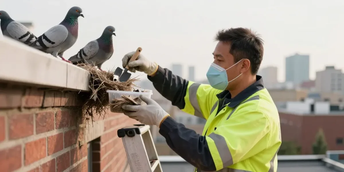 comment enlever un nid de pigeon